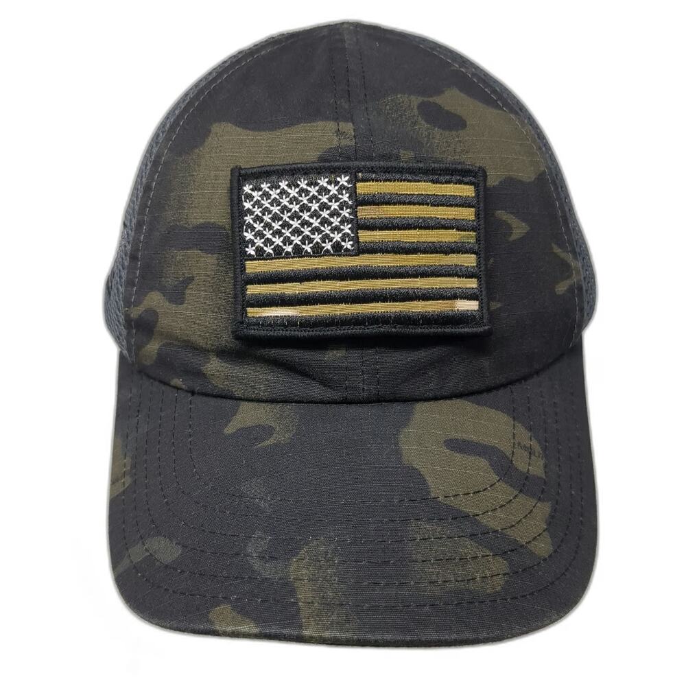 Nine Line Apparel Baseball Cap Black Camo One Size Mesh Back American Flag Hat